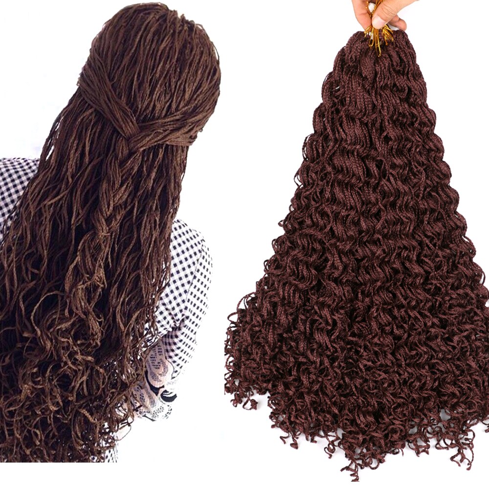 Sallyhair Zizi Braids ũ  ߰ ڽ 극̵ ÷ ռ  ͽټ Brown Blonde Crochet Hair 28Strands/Pack